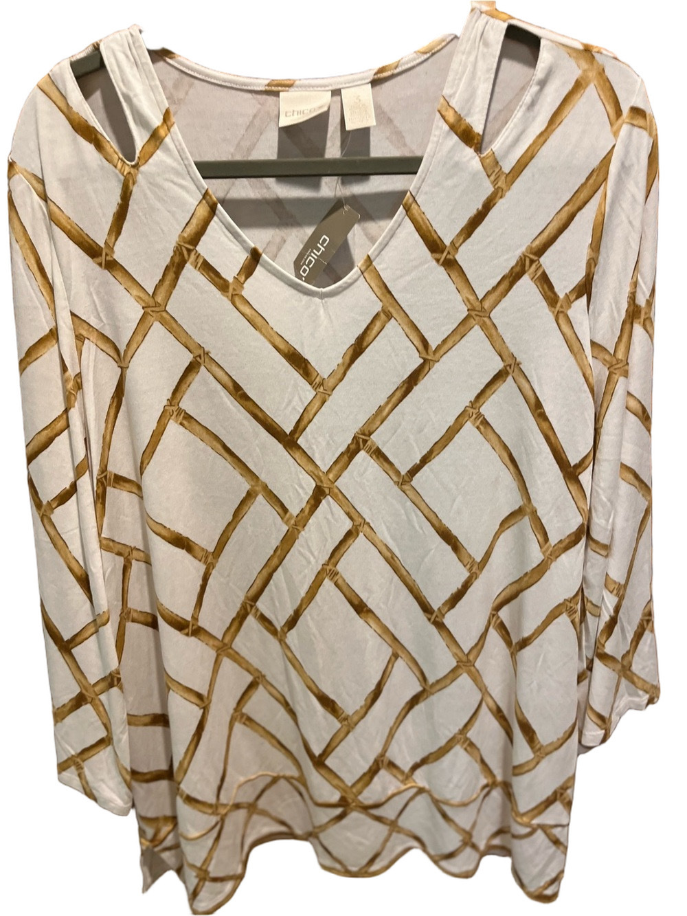 04. NWT WOMENS CHICO’S 3/XL DETAIL TOP - Picture 2 of 6